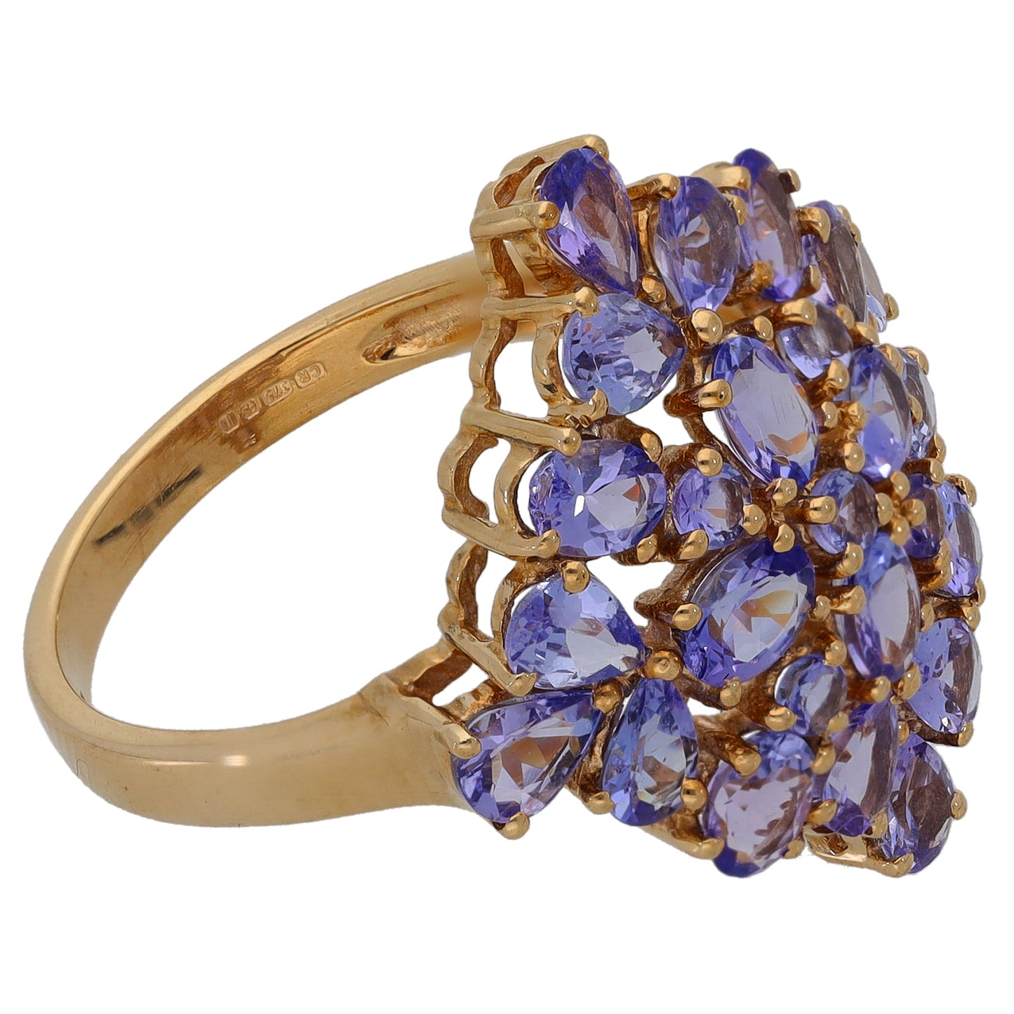 9ct Gold Tanzanite Dress/Cocktail Ring Size N
