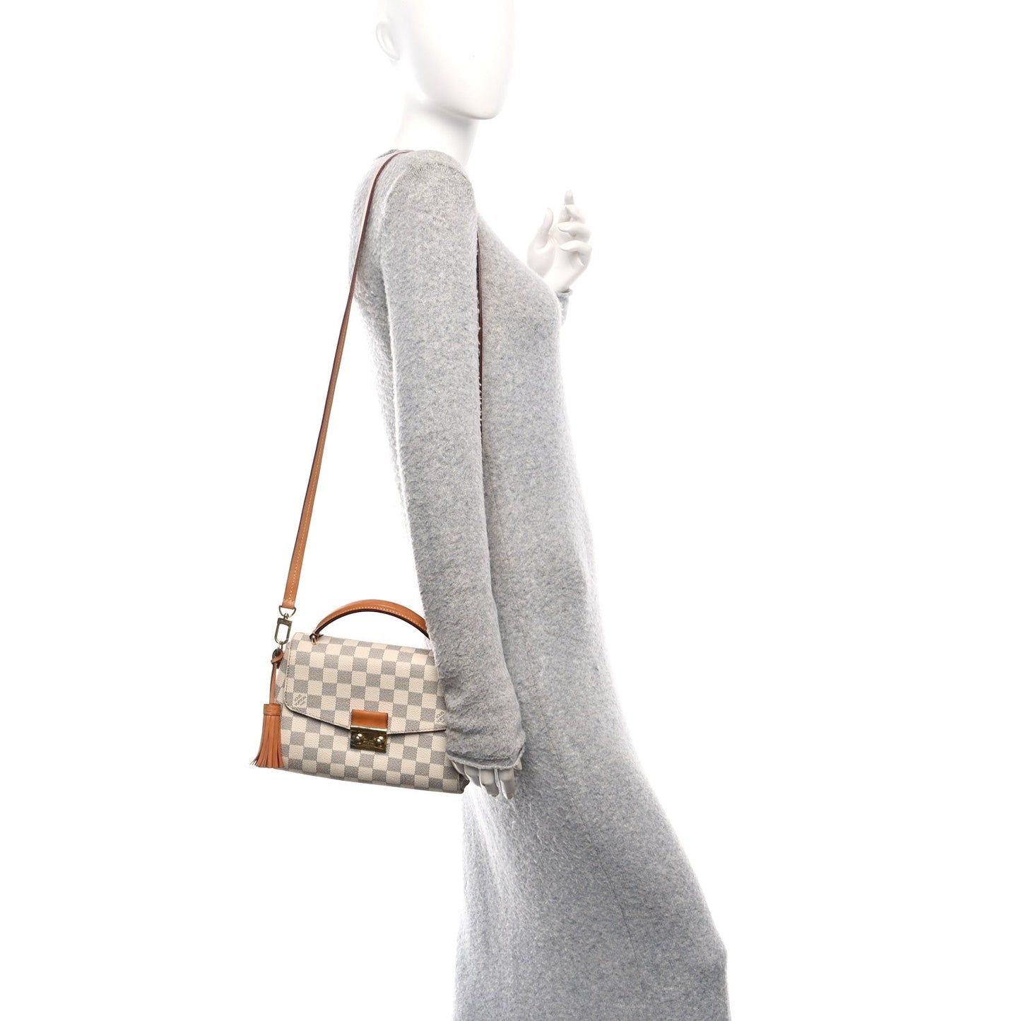 Louis Vuitton Croisette Damier Azur Coated Canvas Bag - White