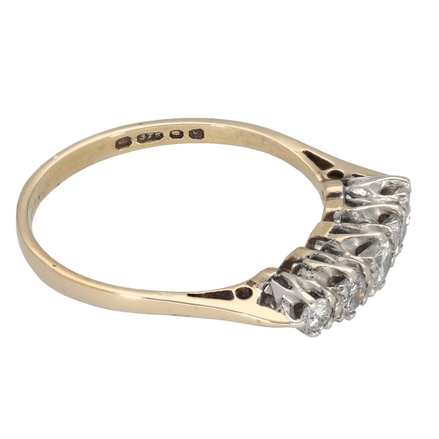 9ct Gold 0.30ct Diamond Half Eternity Ring Size N