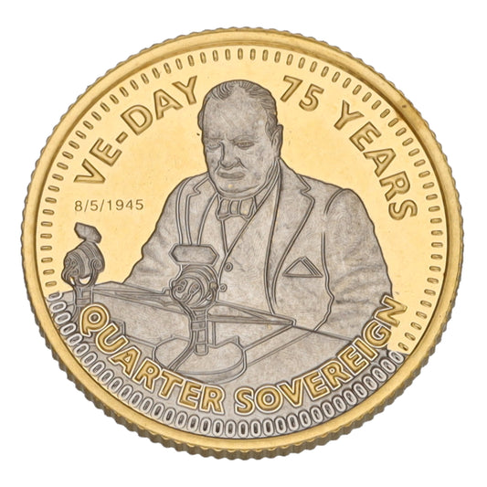 22ct Gold VW-Day 75 Years Anniversary Quarter Sovereign Coin 2020