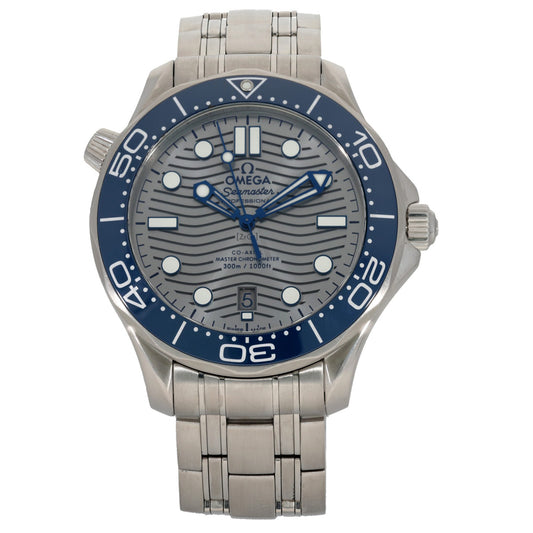 Omega Seamaster 210.30.42.20.06.001, Grey & Blue Dial, Stainless Steel, Front Image