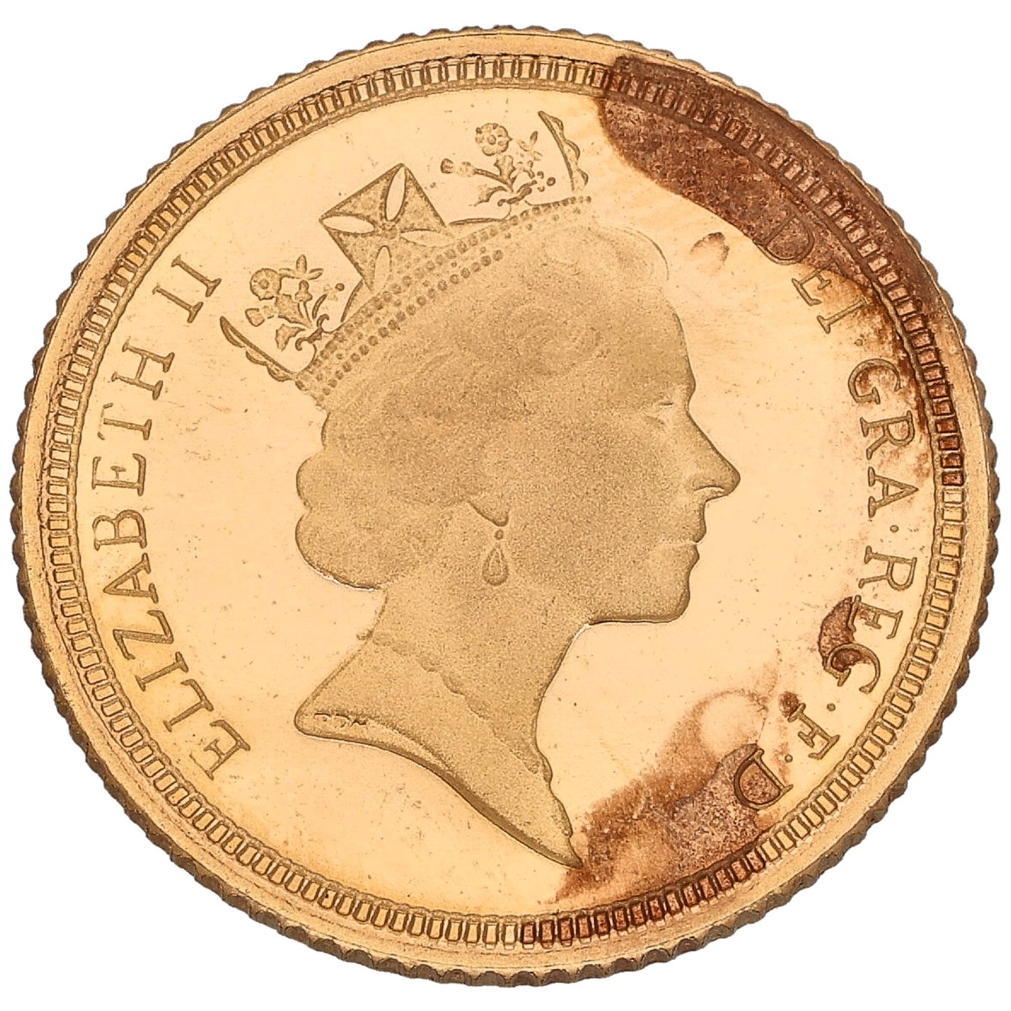 22ct Gold Queen Elizabeth II Half Sovereign Coin 1994