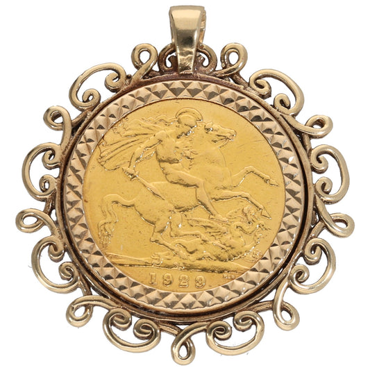 9ct Gold Full Sovereign Coin Pendant