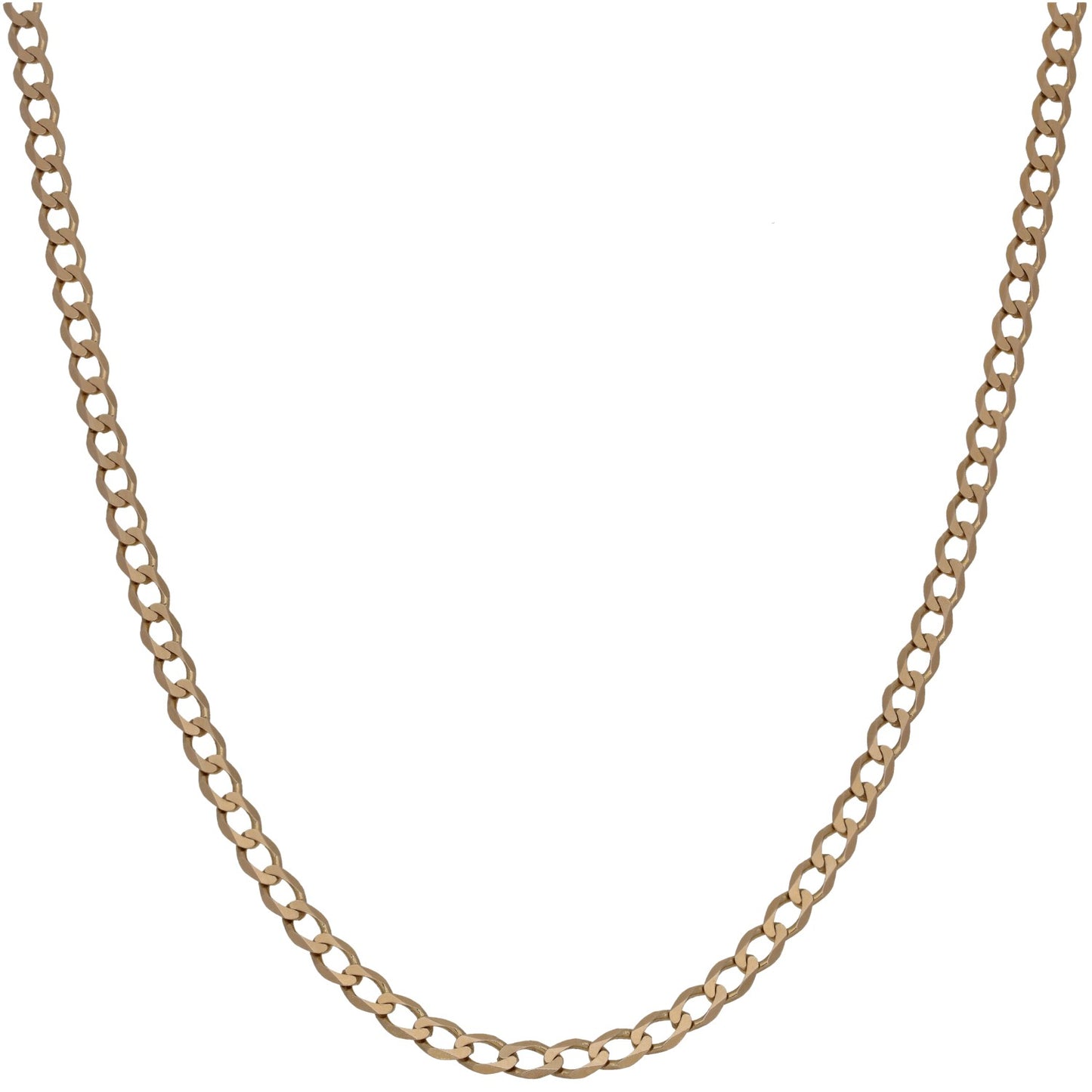 9ct Gold Curb Chain 18"