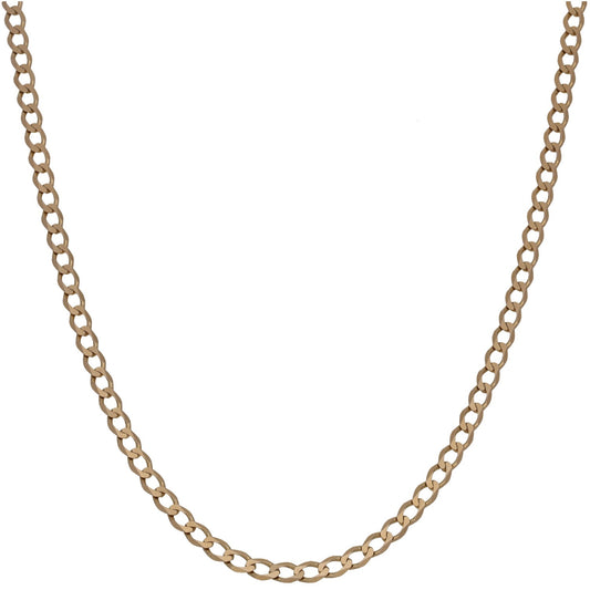 9ct Gold Curb Chain 18"