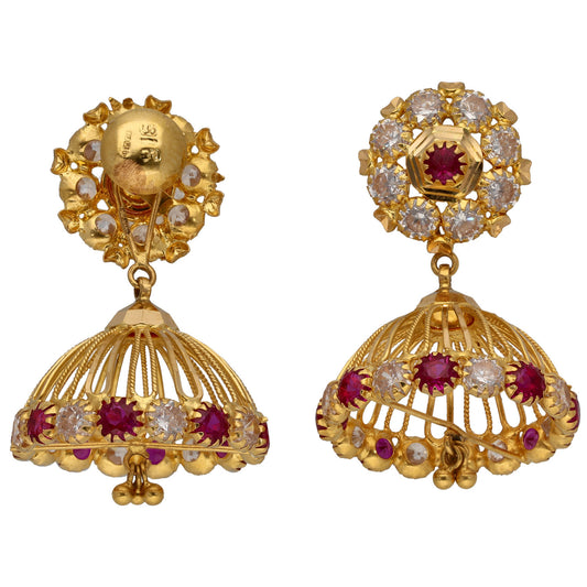 22ct Gold Imitation Gems Dress/Cocktail Earrings