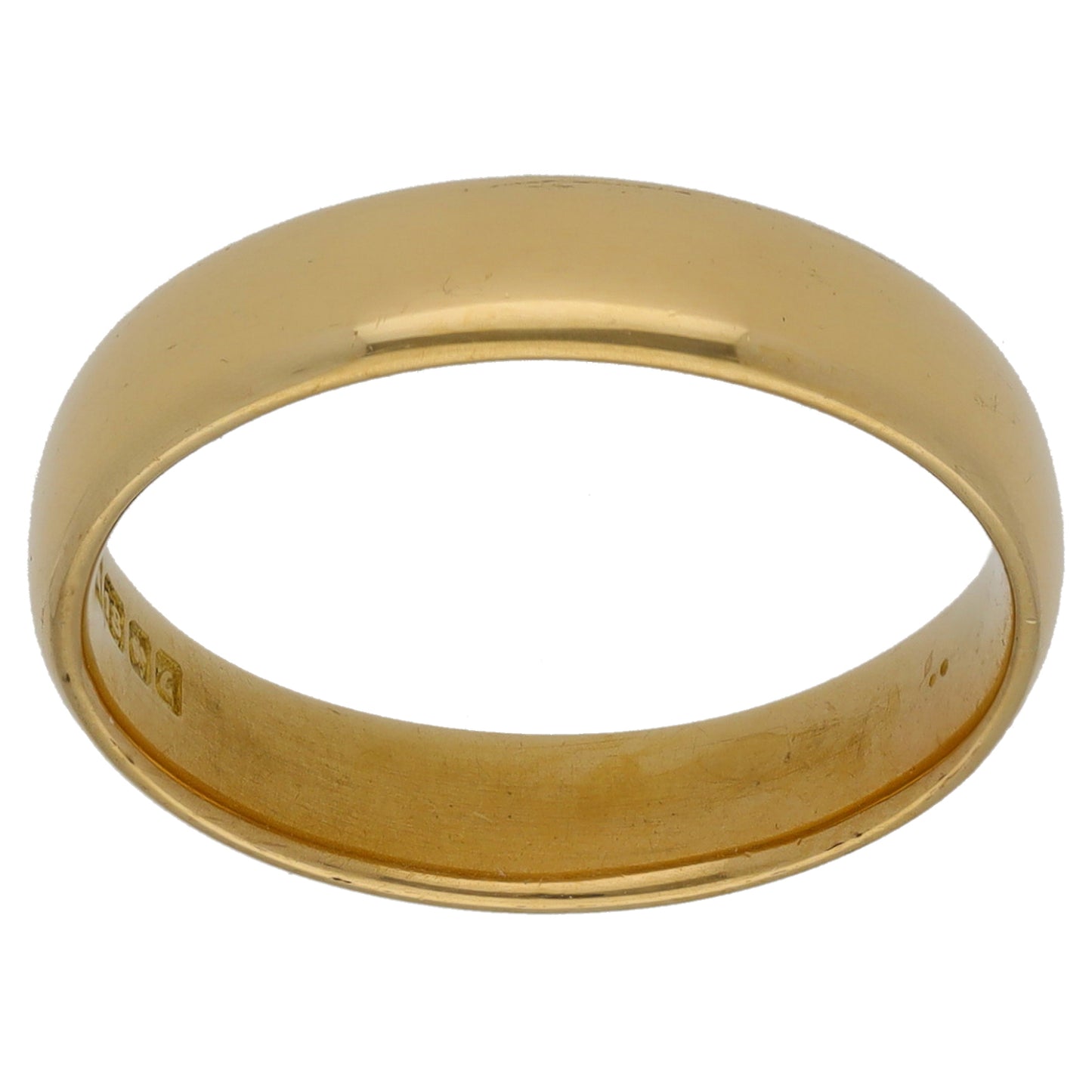 18ct Gold Plain Wedding Ring Size M