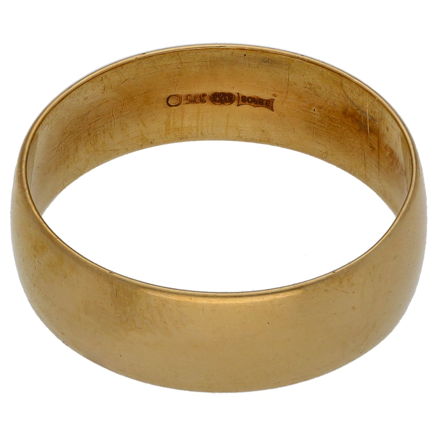 9ct Gold Plain Wedding Ring Size R