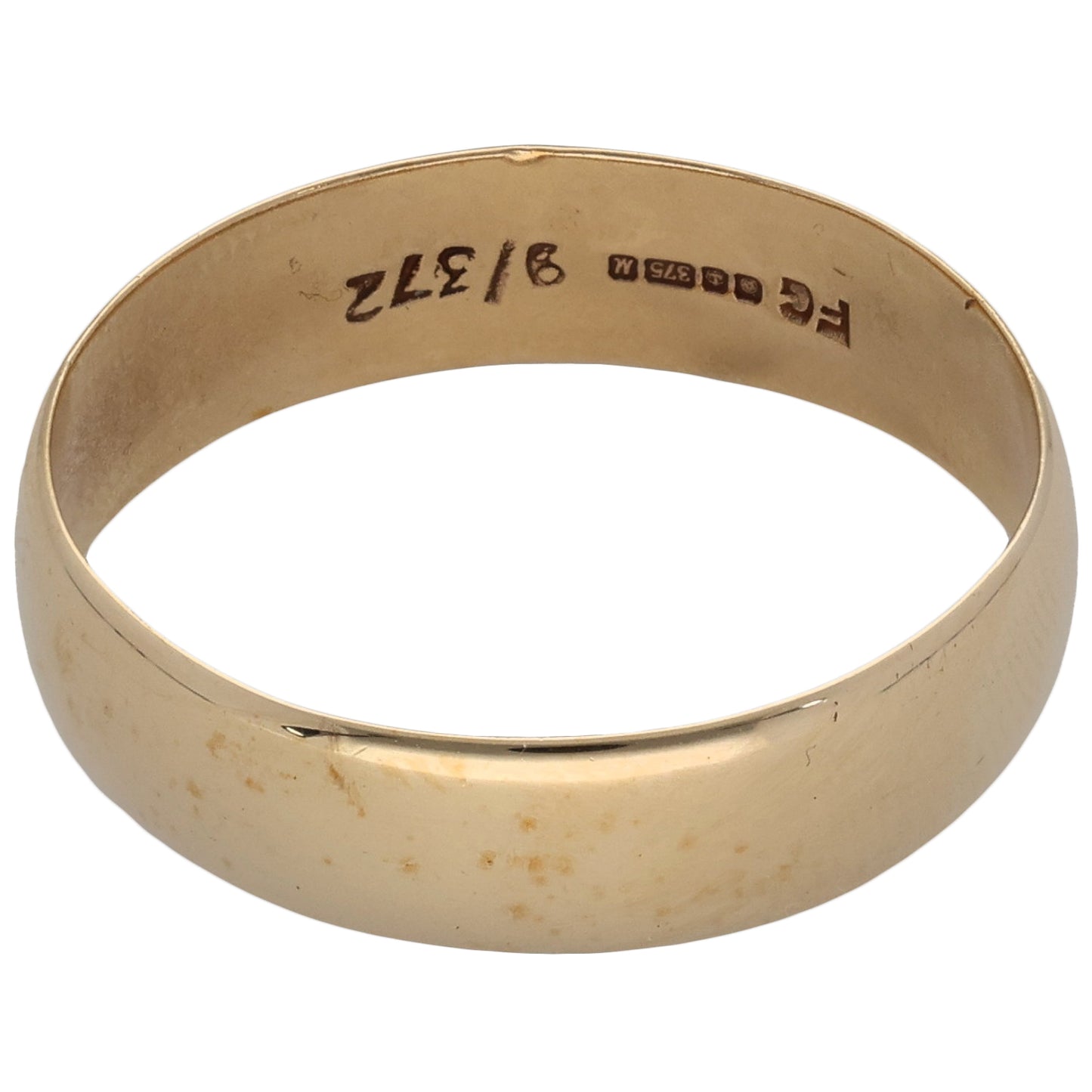 9ct Gold Plain Wedding Ring Size U