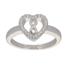 Load image into Gallery viewer, Silver Sterling Infinity Heart Ring
