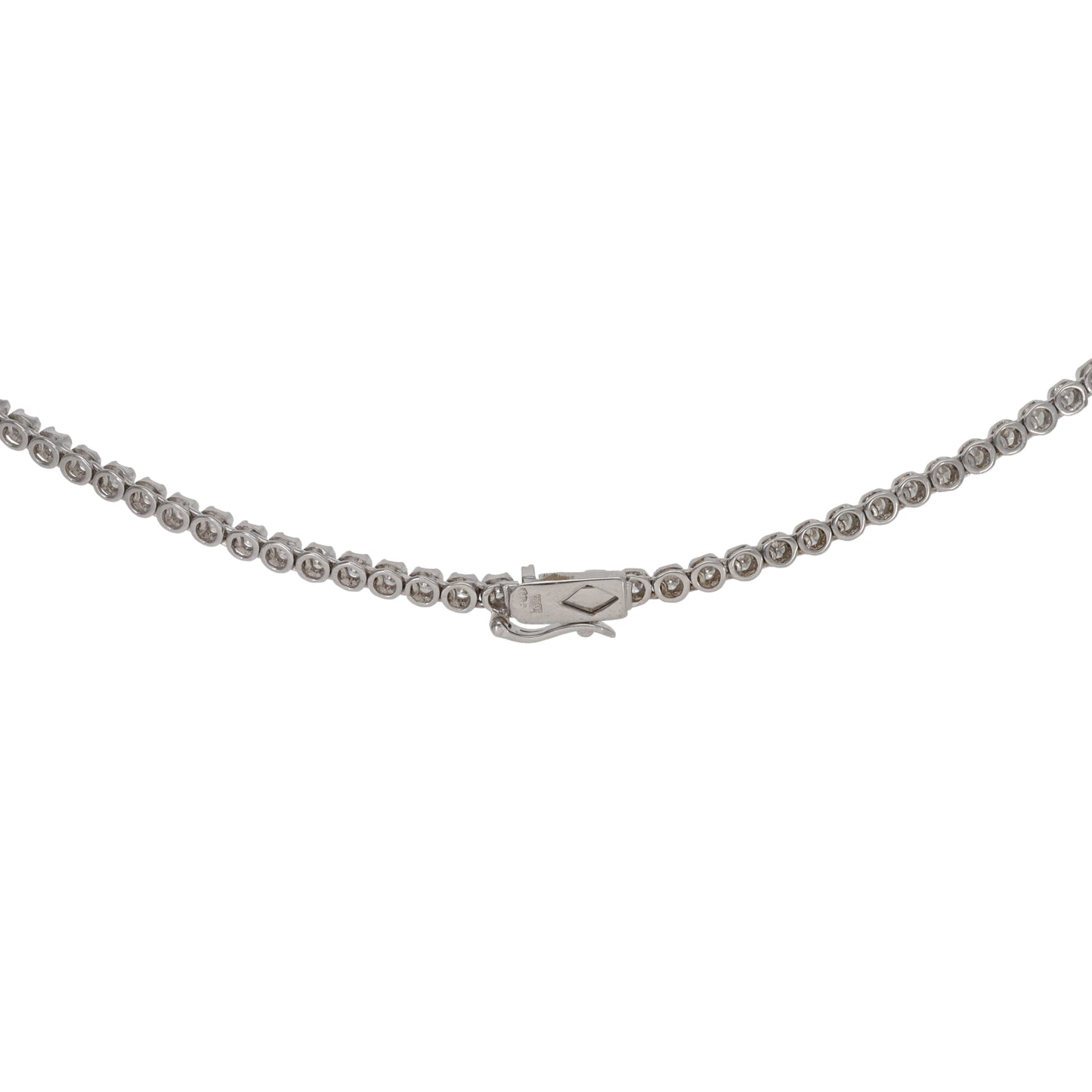 18ct White Gold 5.11ct Diamond Fancy Necklace 16"