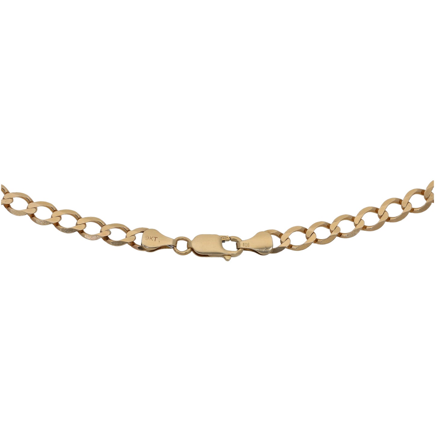 9ct Gold Curb Chain 18"