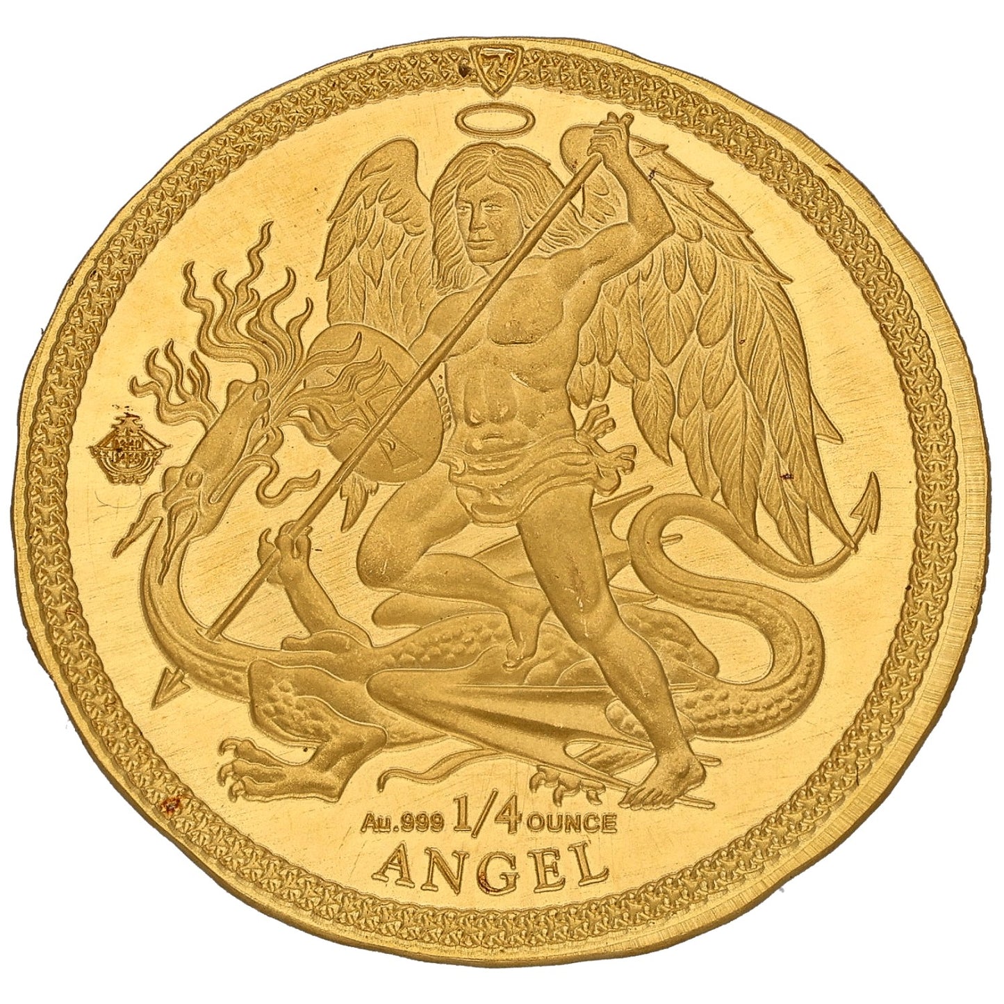 24ct Gold Isle Of Man Angel 1/4 OZ Coin 2025