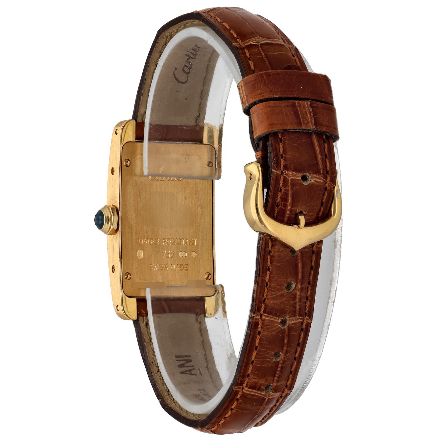 Cartier Tank Americaine W2601556 19mm Gold Watch