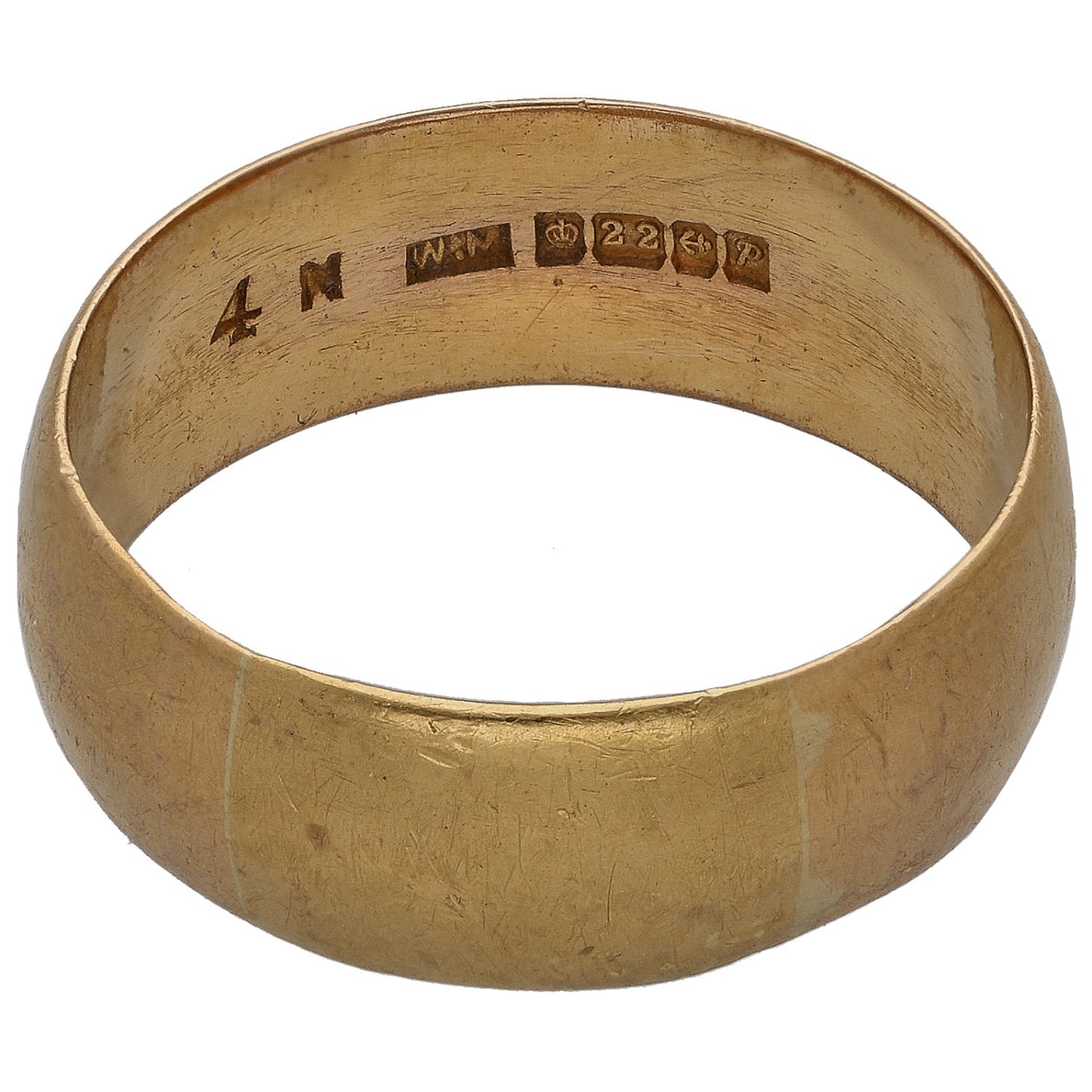 22ct Gold Plain Wedding Ring Size U