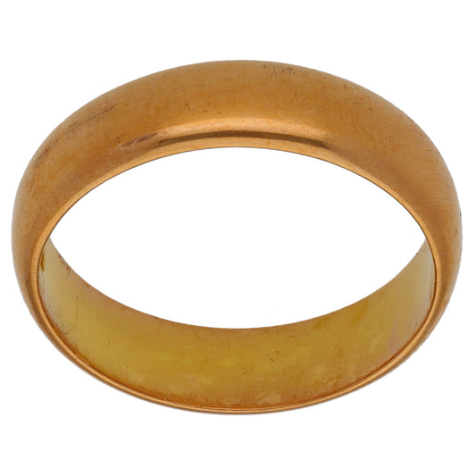 22ct Gold Plain Wedding Ring Size L
