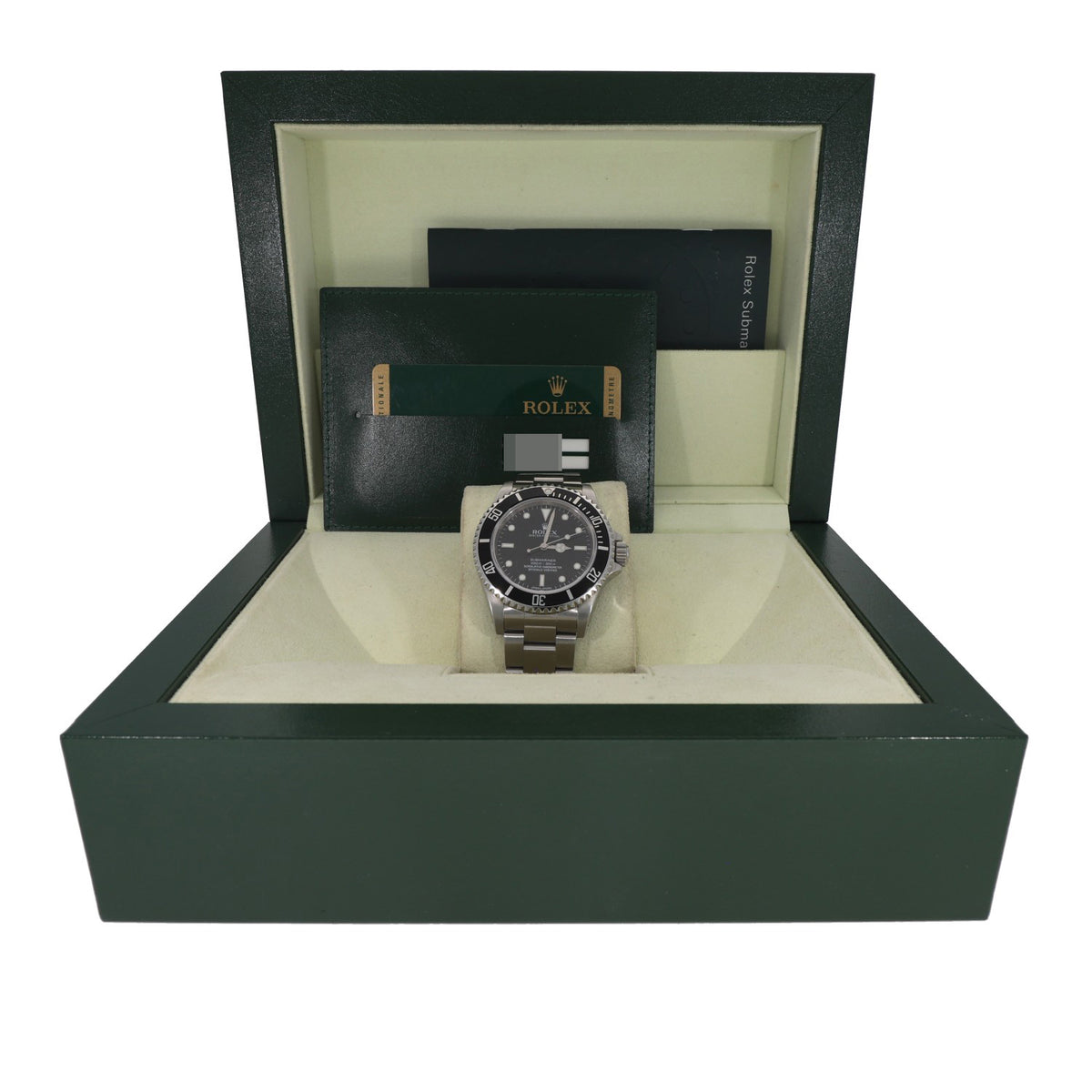 Rolex Submariner 14060M, black dial and bezel on an Oyster bracelet, in Rolex box image