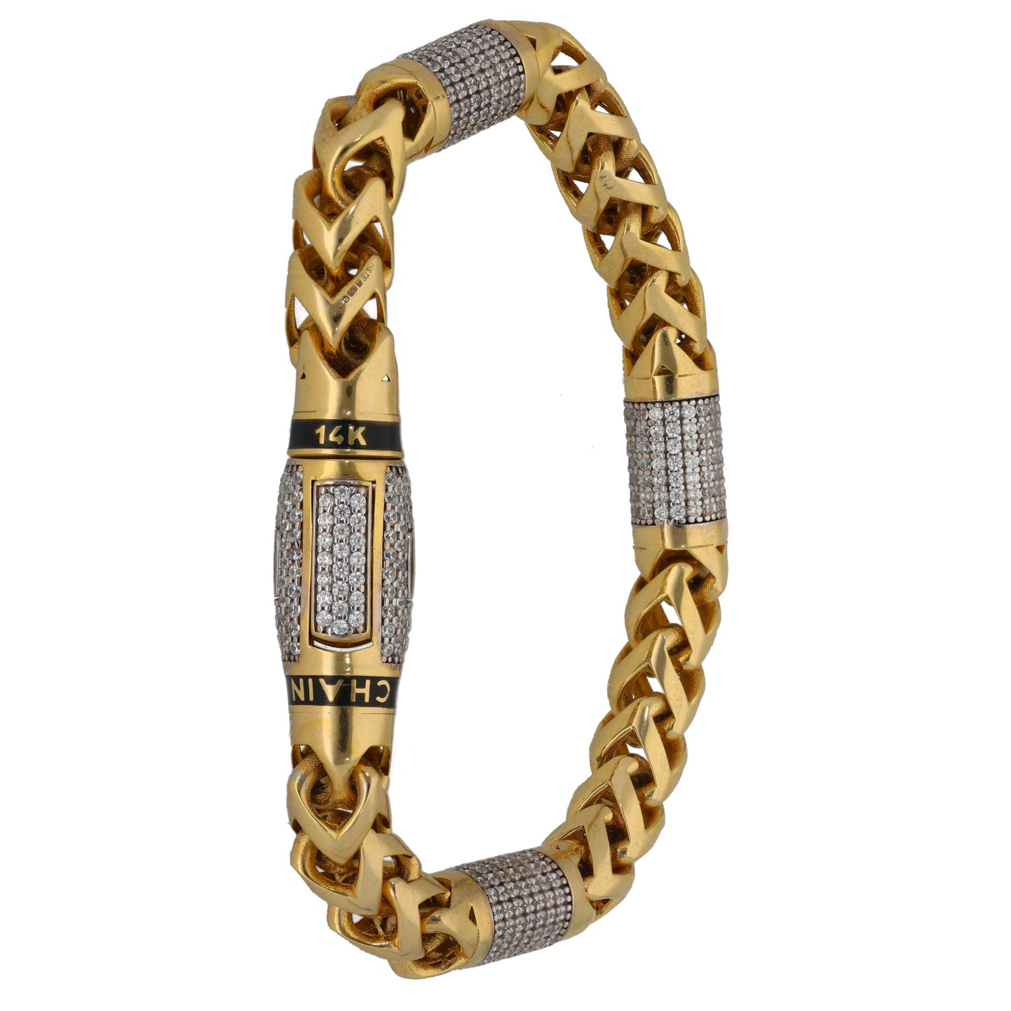 14ct Gold Cubic Zirconia Fancy Bracelet