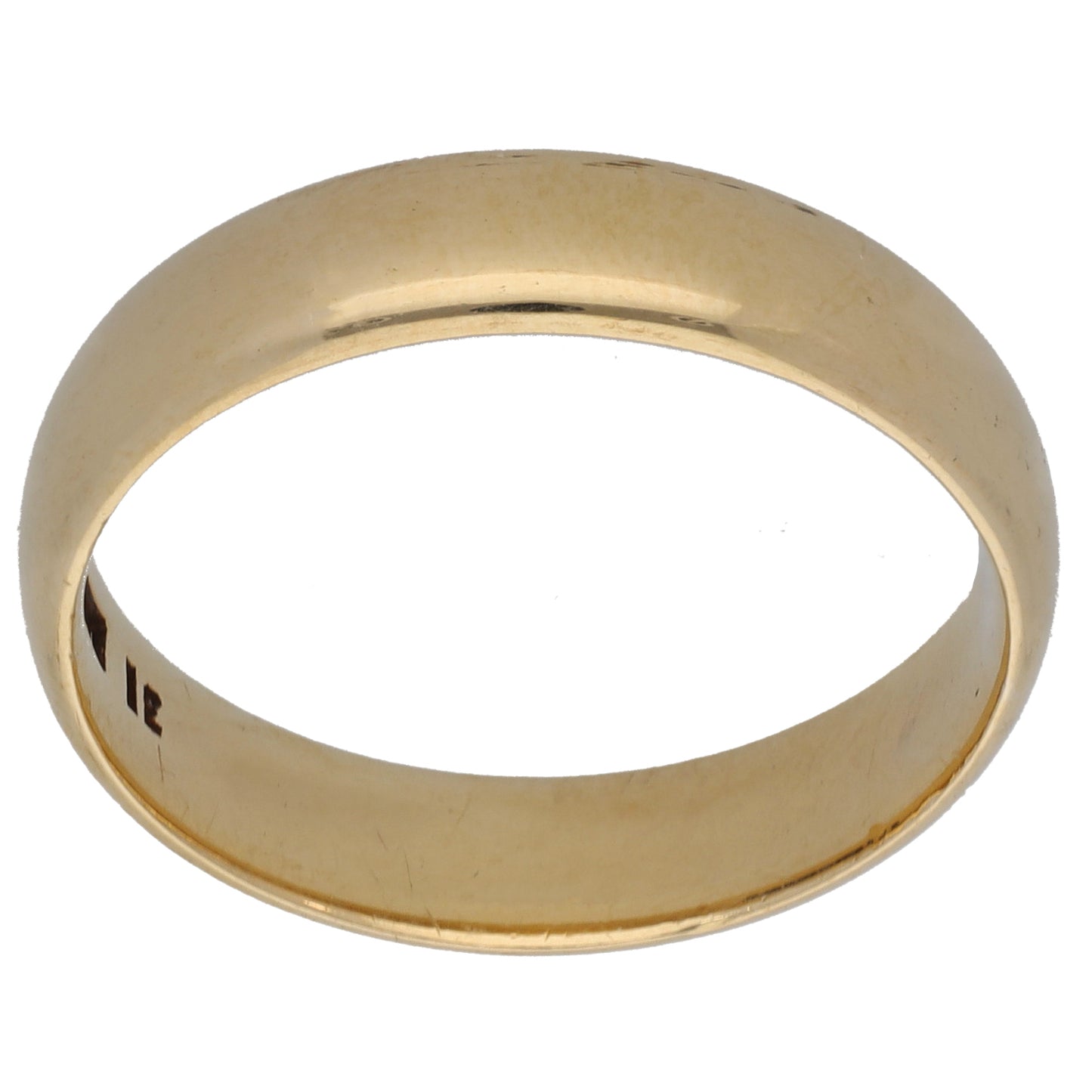 9ct Gold Plain Wedding Ring Size S