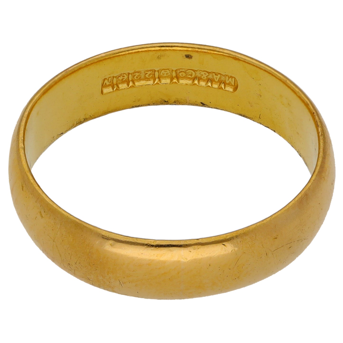 22ct Gold Plain Wedding Ring Size R
