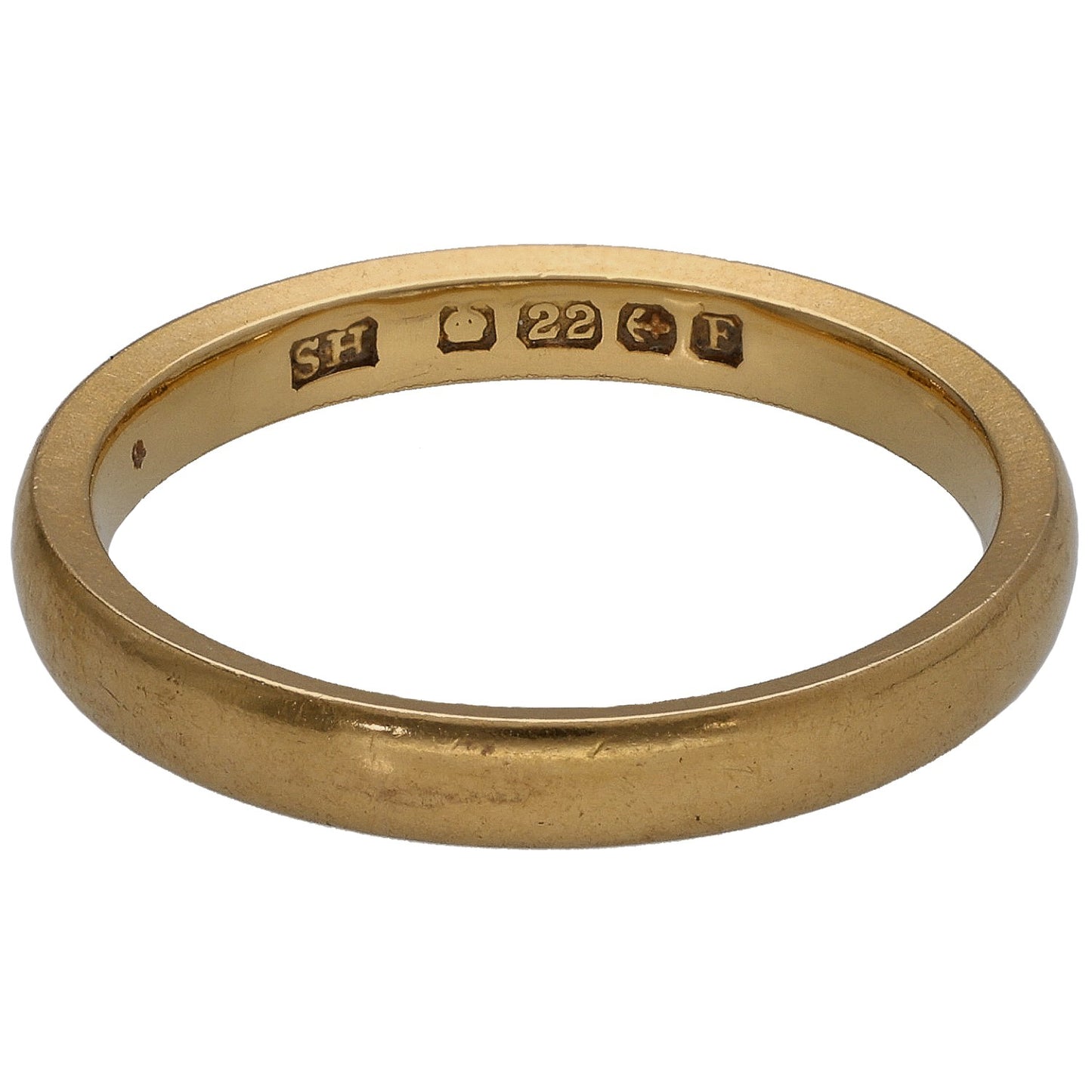 22ct Gold Plain Wedding Ring Size N