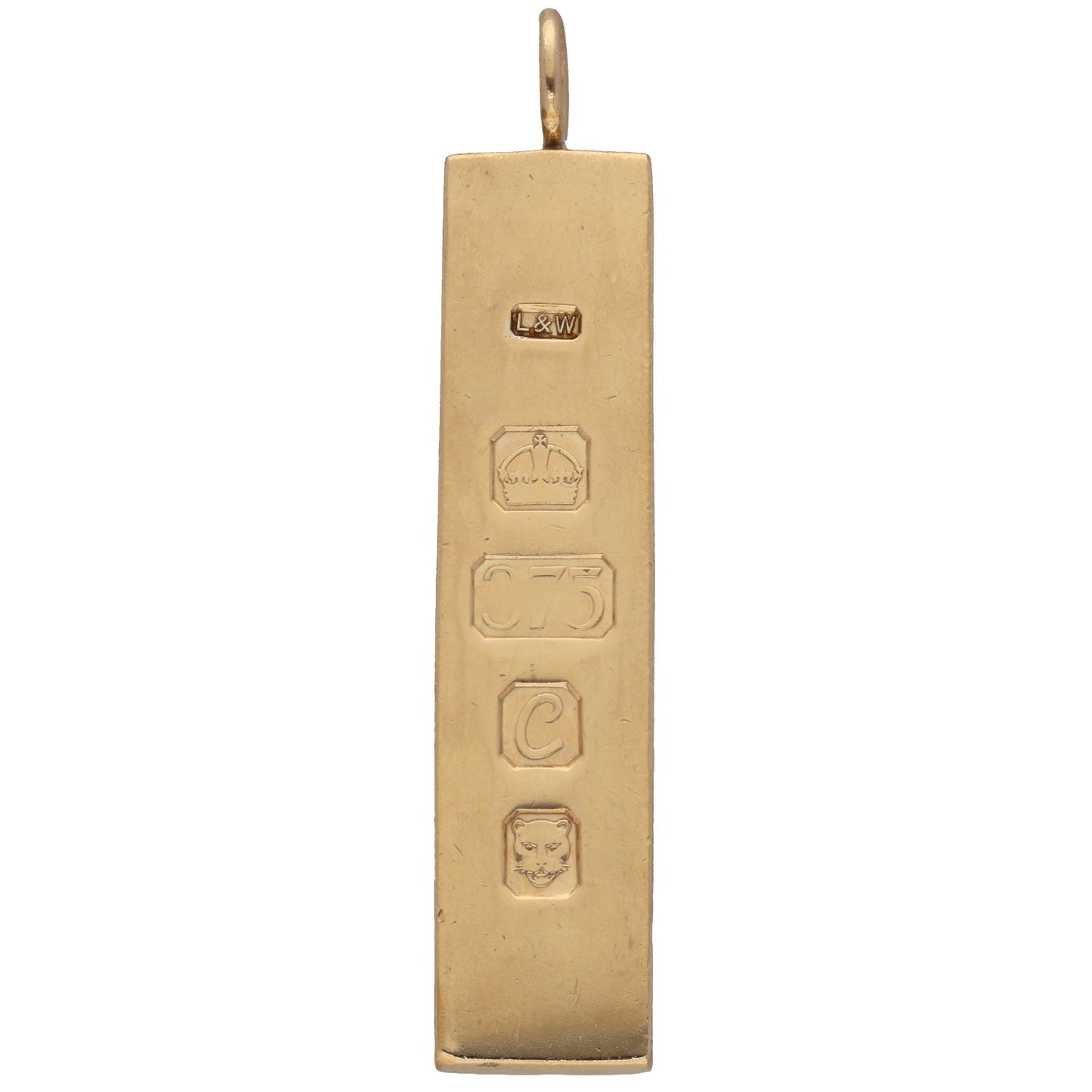 9ct Gold Ingot Pendant