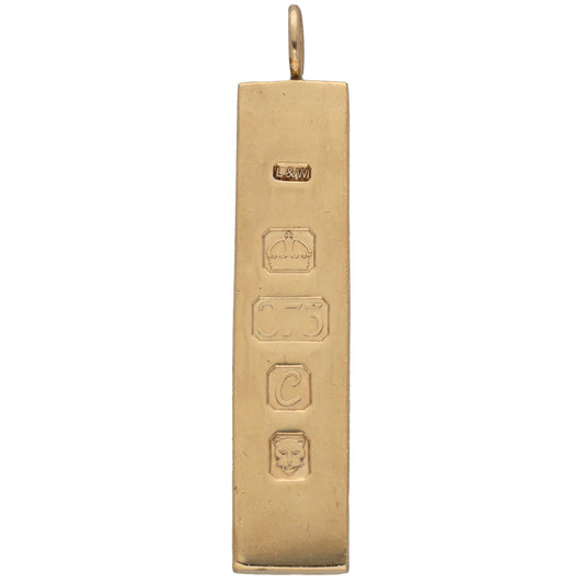 9ct Gold Ingot Pendant