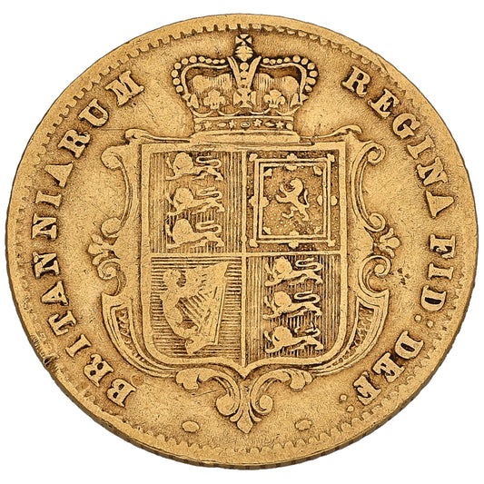 22ct Gold Queen Victoria Half Sovereign Coin 1861