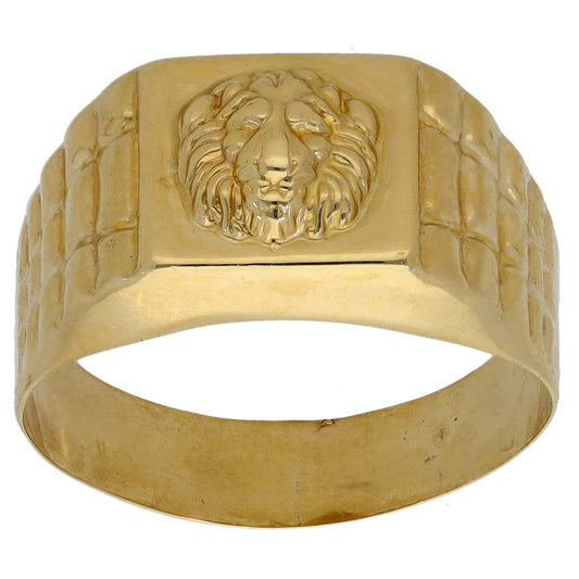 14ct Gold Crest/Emblem Signet Ring Size V