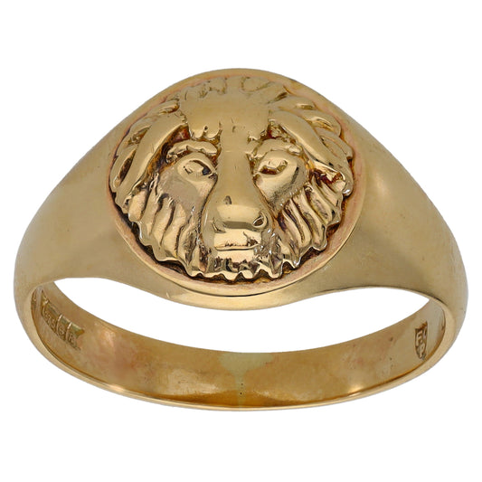 9ct Gold Lion Ring Size W