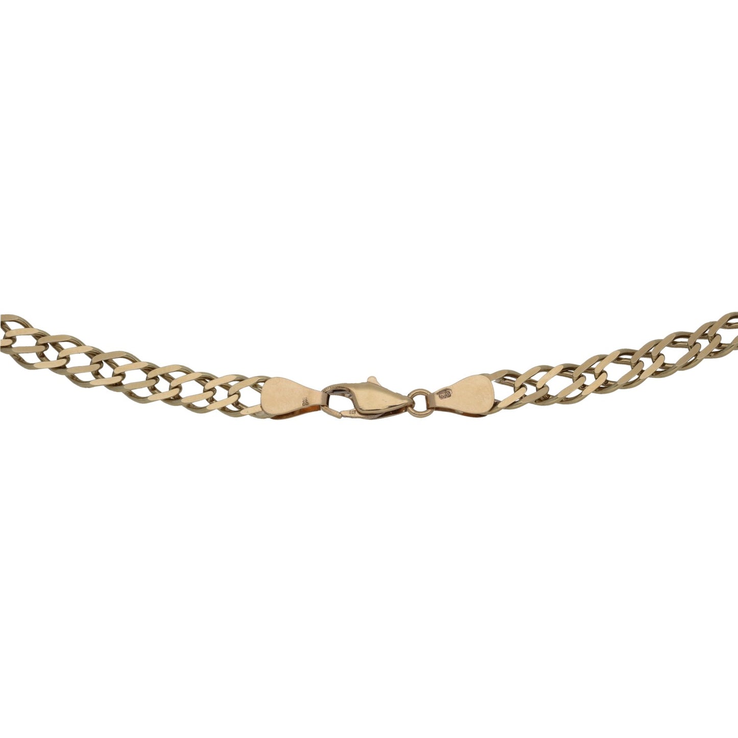 9ct Gold Double Curb Chain 18"