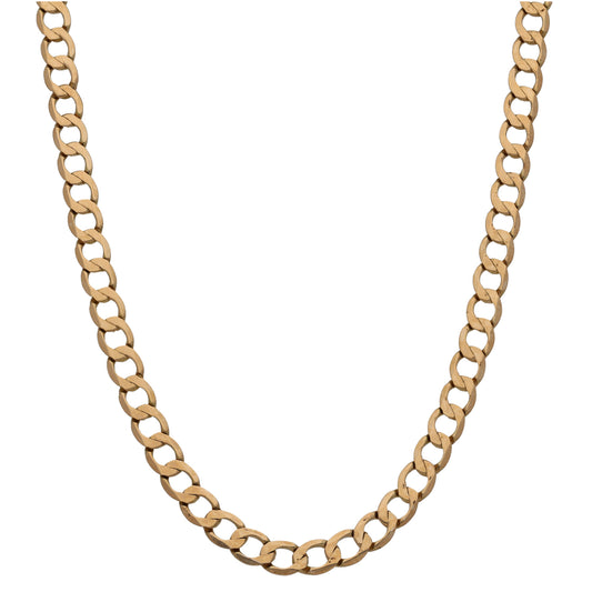 9ct Gold Curb Chain 22"