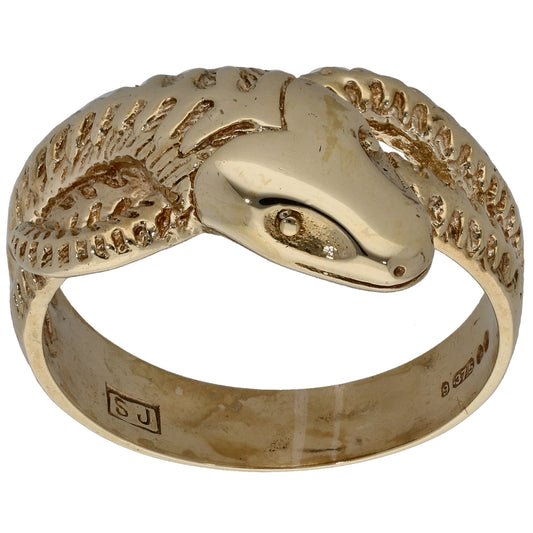 9ct Gold Snake Ring Size Y