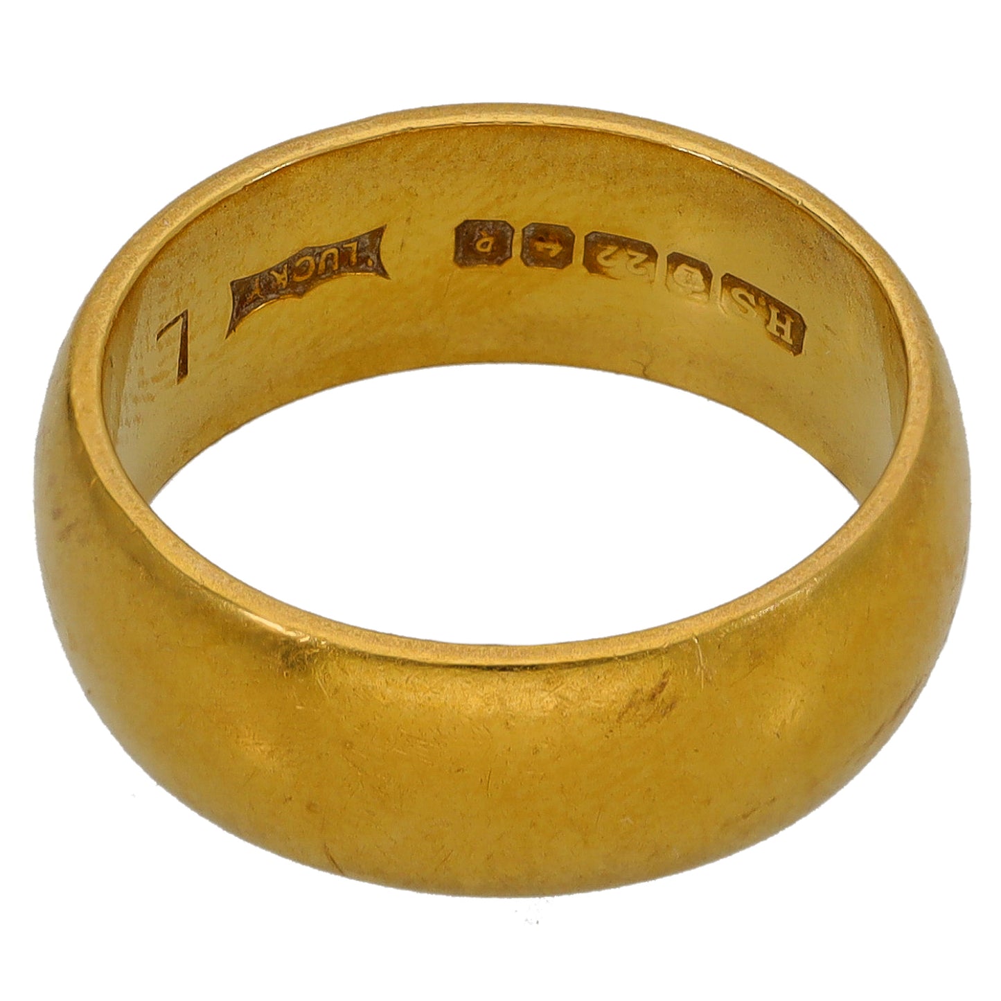 22ct Gold Plain Wedding Ring Size K