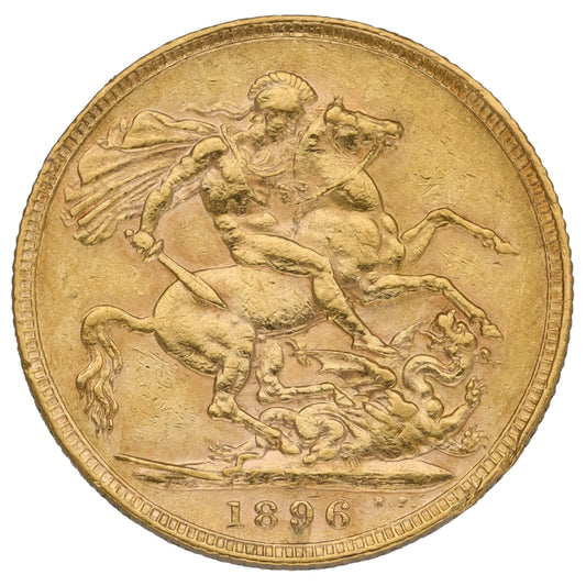 22ct Gold Queen Victoria Full Sovereign Coin 1896
