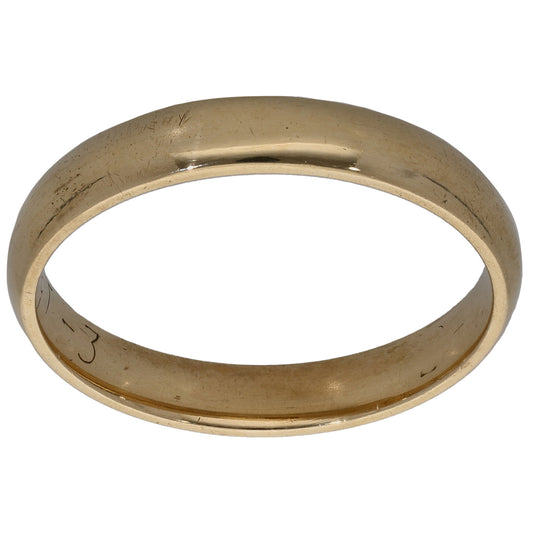 9ct Gold Plain Wedding Ring Size N
