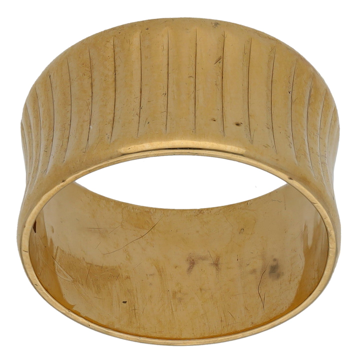 9ct Gold Patterned Wedding Ring Size L