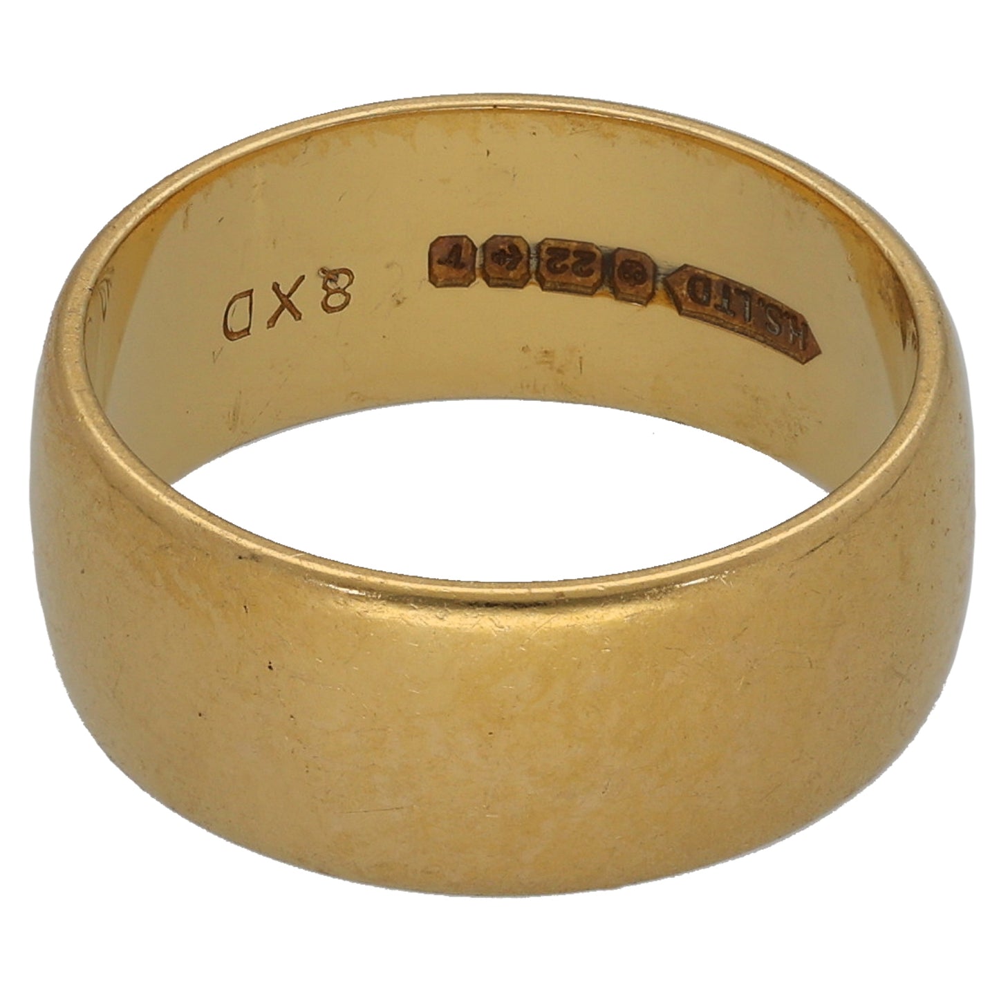 22ct Gold Plain Wedding Ring Size M