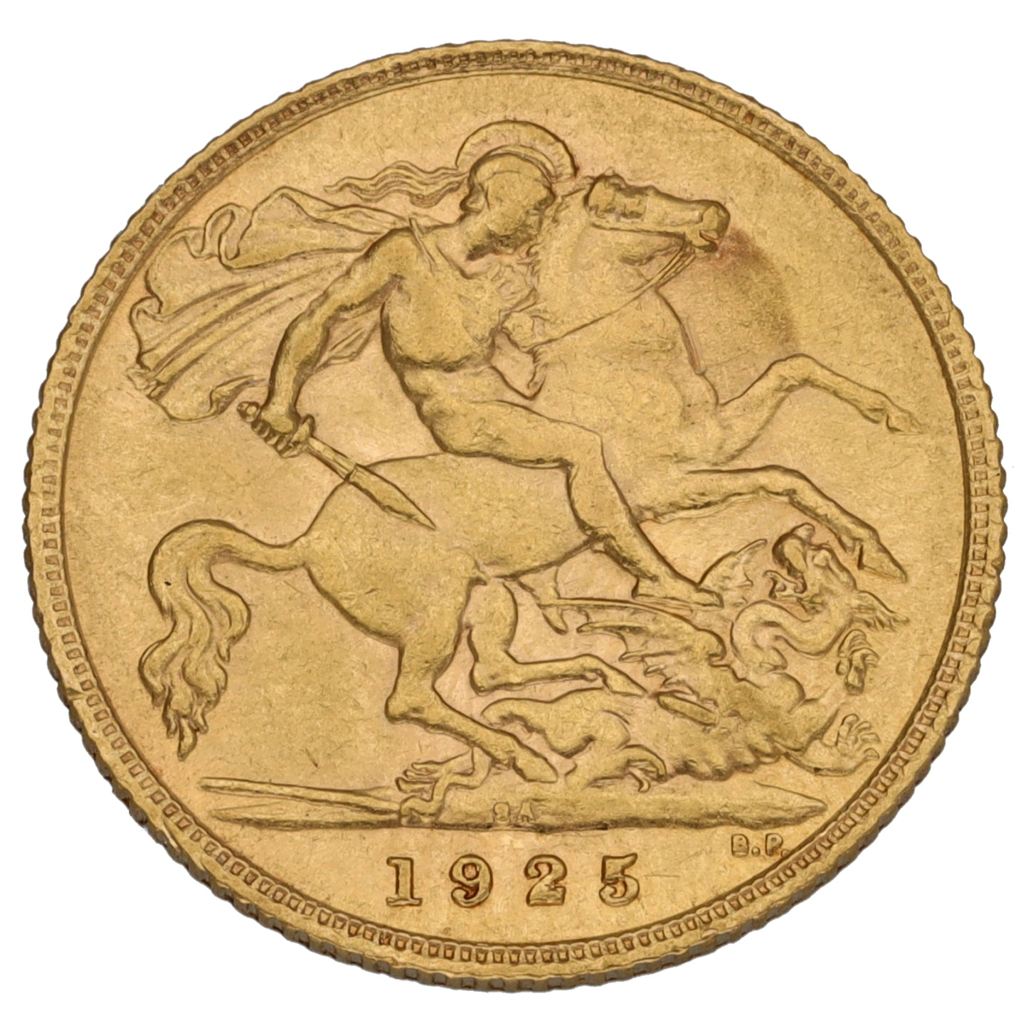 22ct Gold King George V Half Sovereign Coin 1925