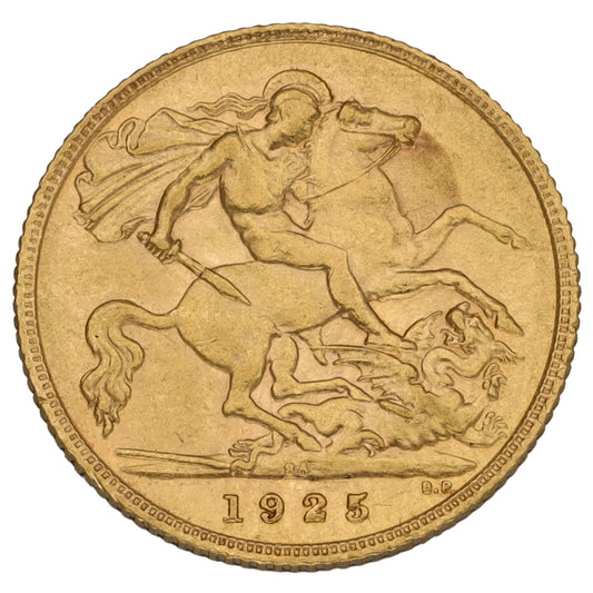22ct Gold King George V Half Sovereign Coin 1925
