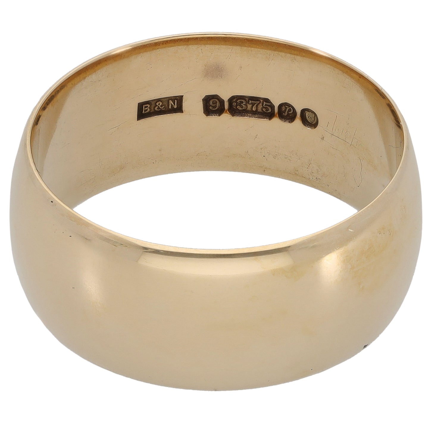 9ct Gold Plain Wedding Ring Size S