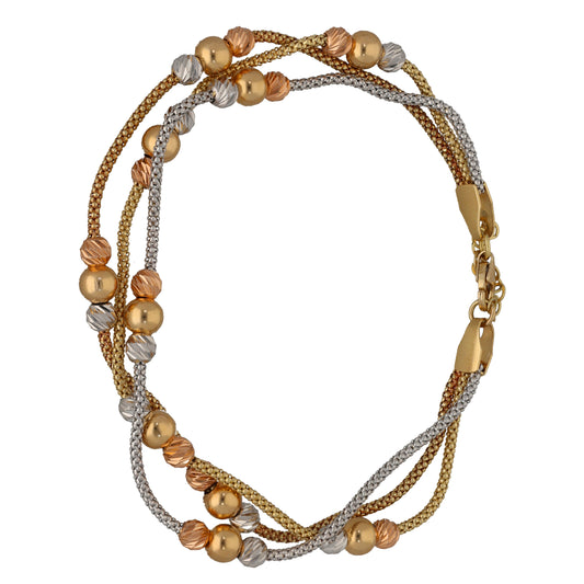 14ct Tricolour Gold Fancy Bracelet