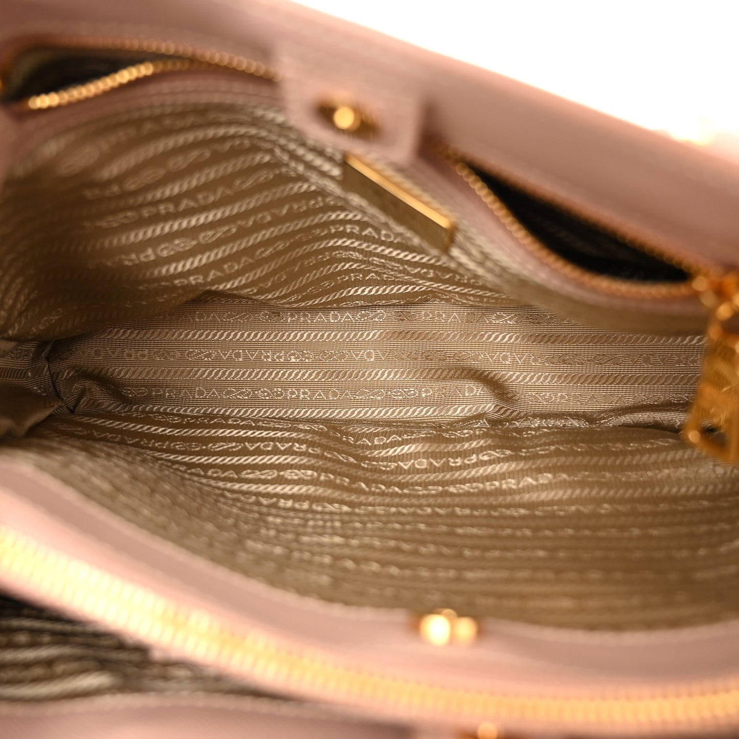 Prada Galleria Medium Tote Saffiano Lux Leather Bag - Cammeo