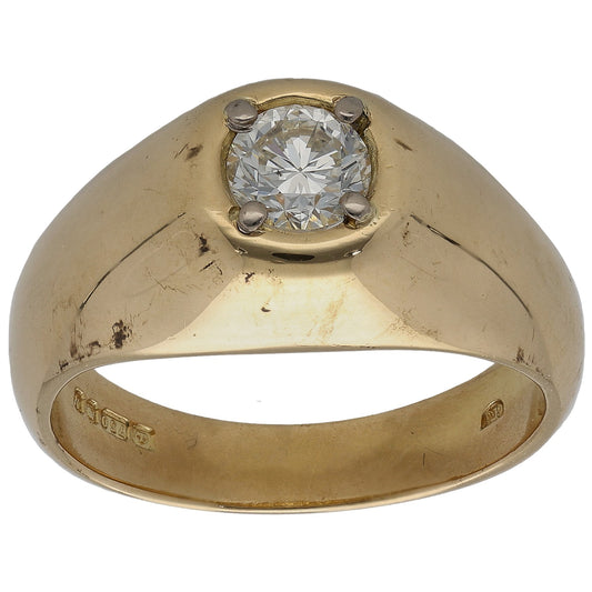 18ct Gold 0.75ct Diamond Solitaire Ring Size T