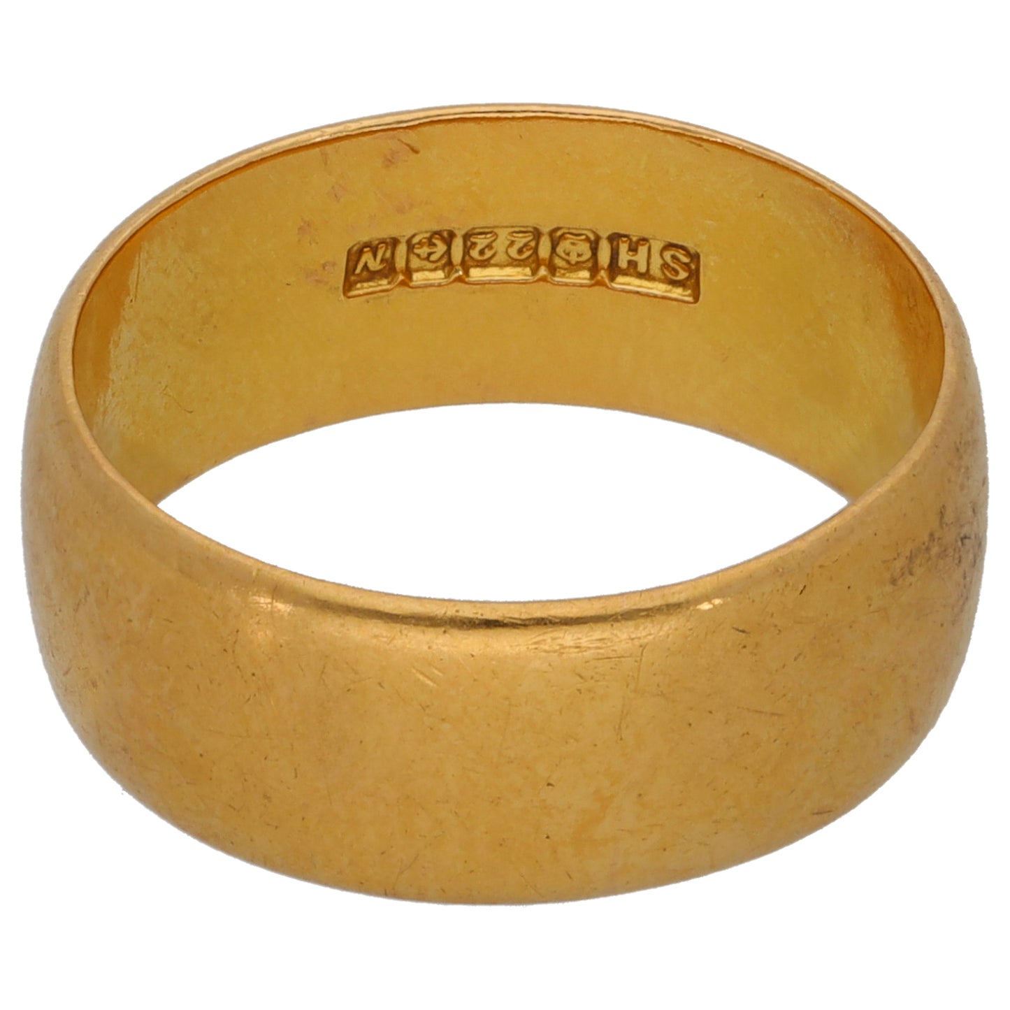 22ct Gold Plain Wedding Ring Size M