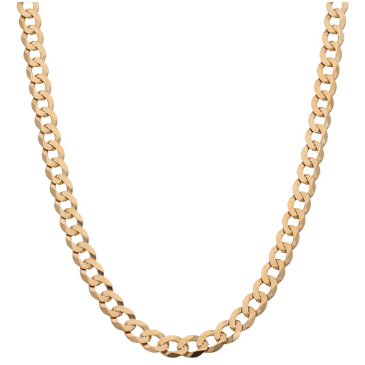 9ct Gold Curb Chain 18"