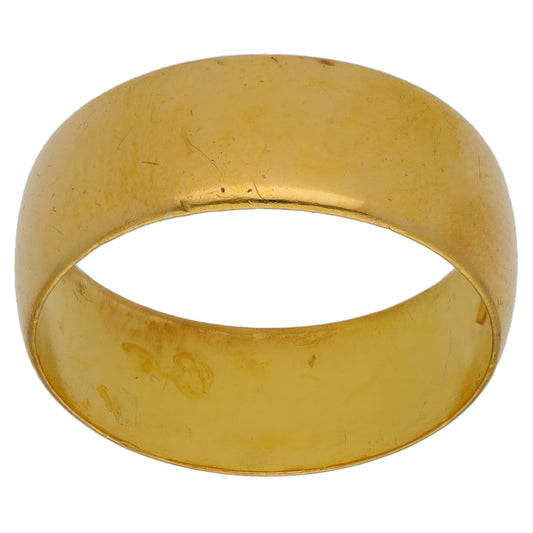 22ct Gold Plain Wedding Ring Size P