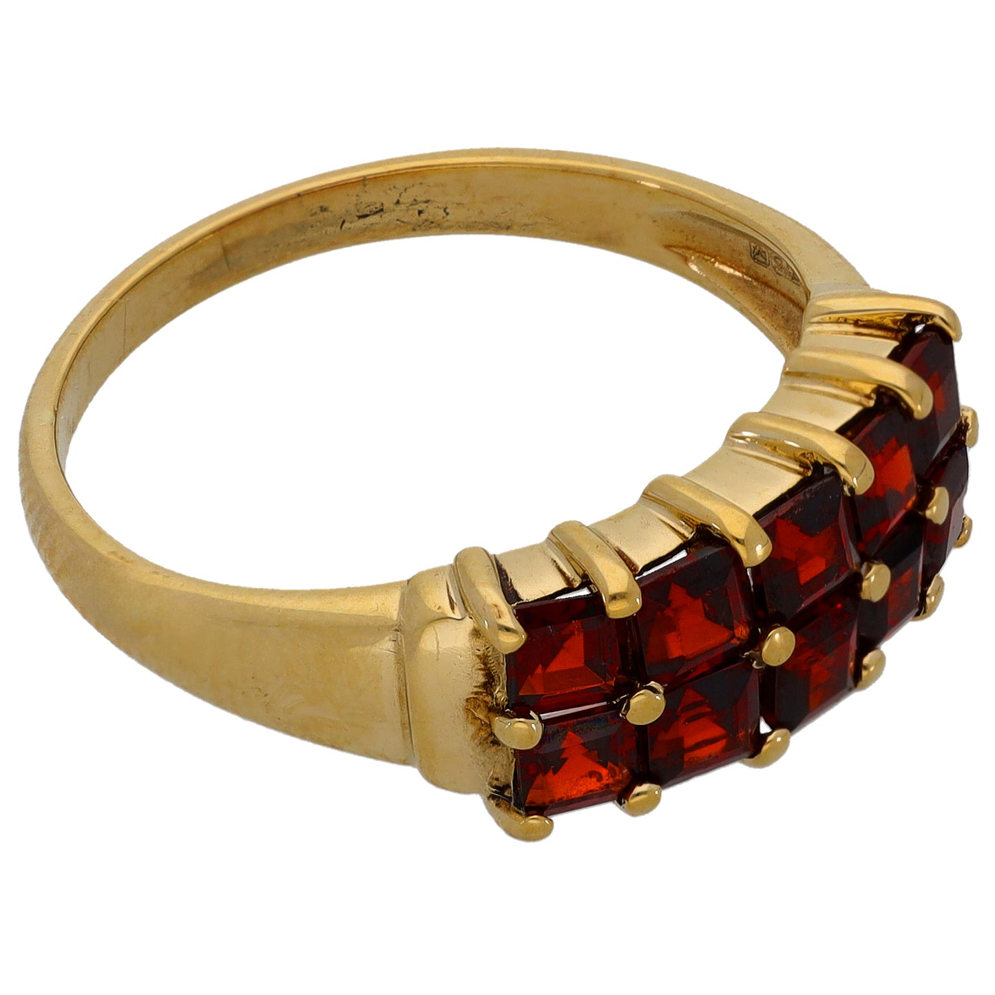 9ct Gold Garnet Dress/Cocktail Ring Size P