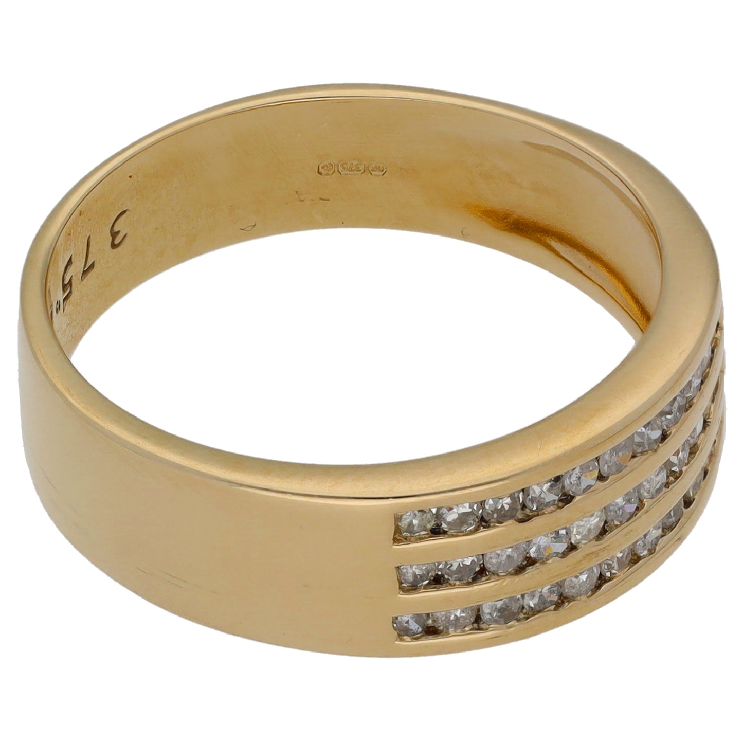 9ct Gold 0.33ct Diamond Alternative Ring Size O