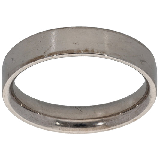 18ct White Gold Plain Wedding Ring Size K